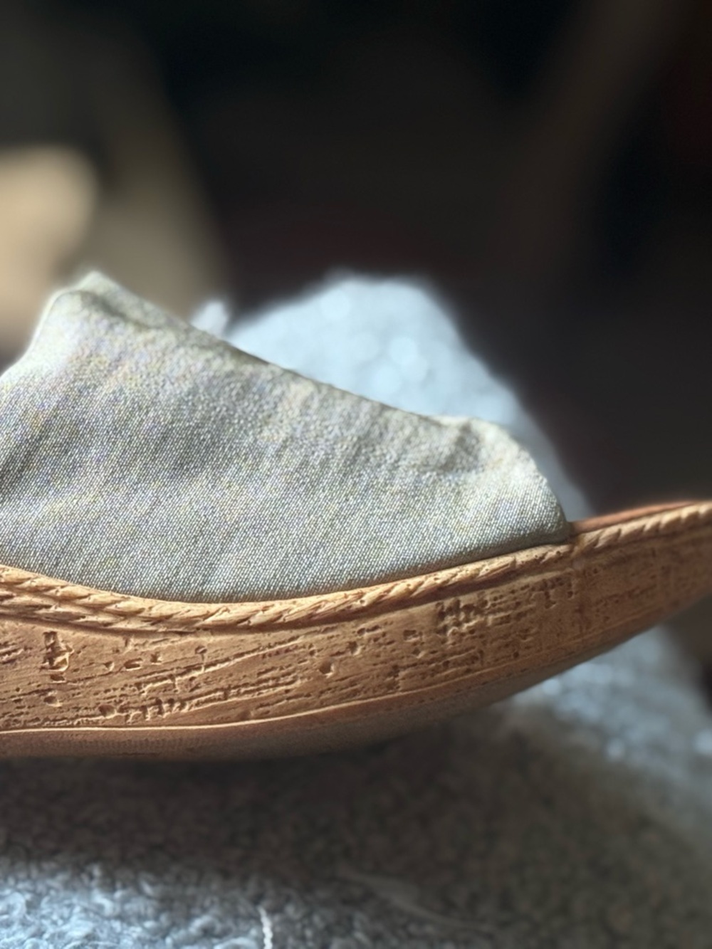 Italian Shoemakers Metallic Slip-On Sandal with Tan Footbed - Picture 2 of 11